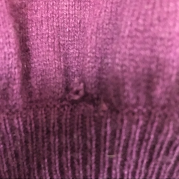 Neiman Marcus Ombre Cashmere Sweater Pink Purple Sz XL 14 - Picture 4 of 6
